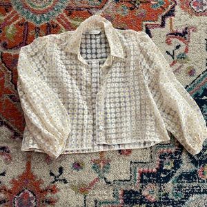 Zara Sheer Daisy Shirt